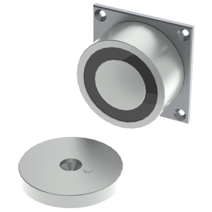 Ventouse électromagnétique ronde 200 daN 12-24V DC 