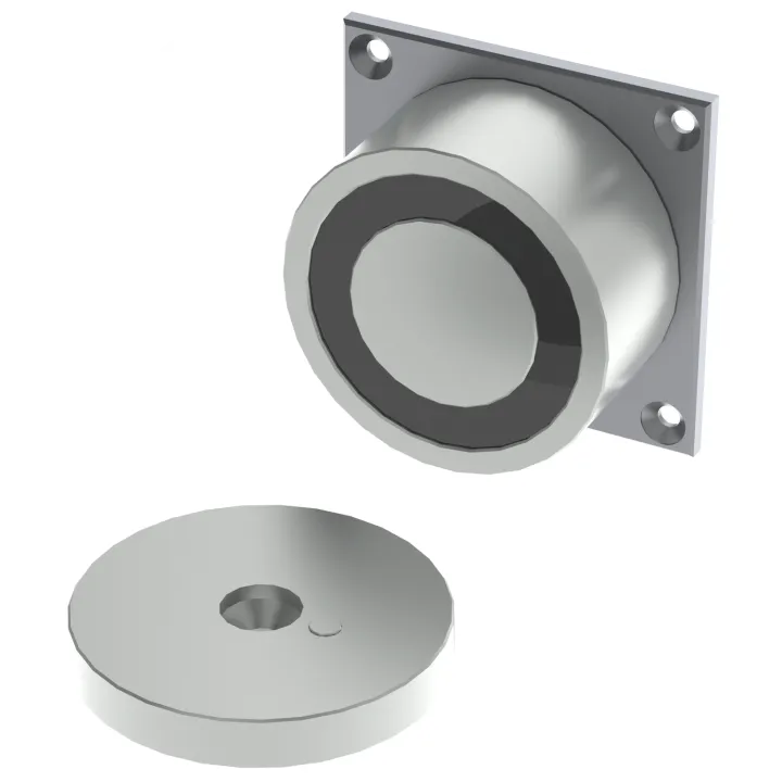 Ventouse électromagnétique ronde 200 daN 12-24V DC 