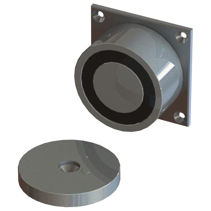 Ventouse électromagnétique ronde 200 daN 12-24V DC 