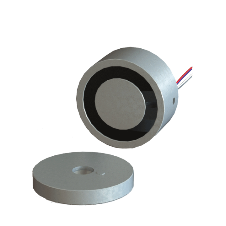 Ventouse électromagnétique ronde 200 daN 12-24V DC 