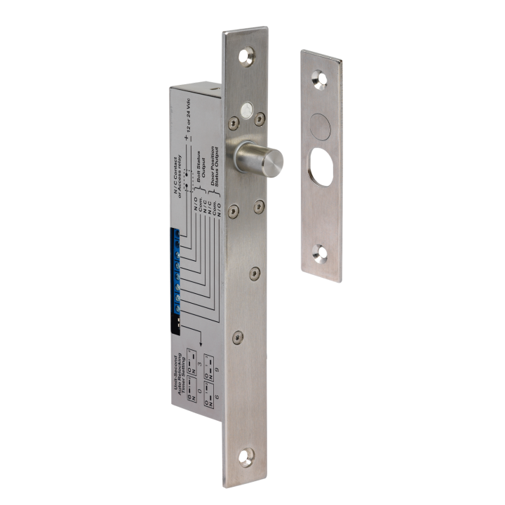 Serrure Pêne Piston 2 Contacts Rupture 12-24V Dc