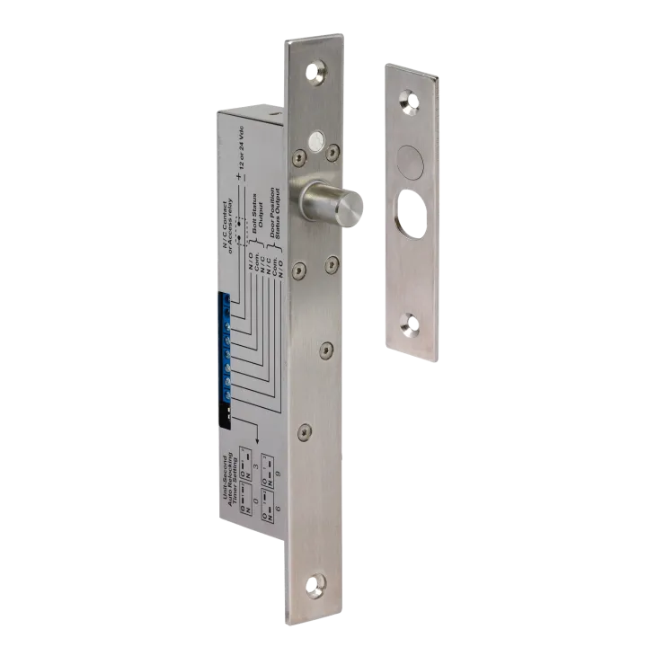 Serrure Pêne Piston 2 Contacts Rupture 12-24V Dc