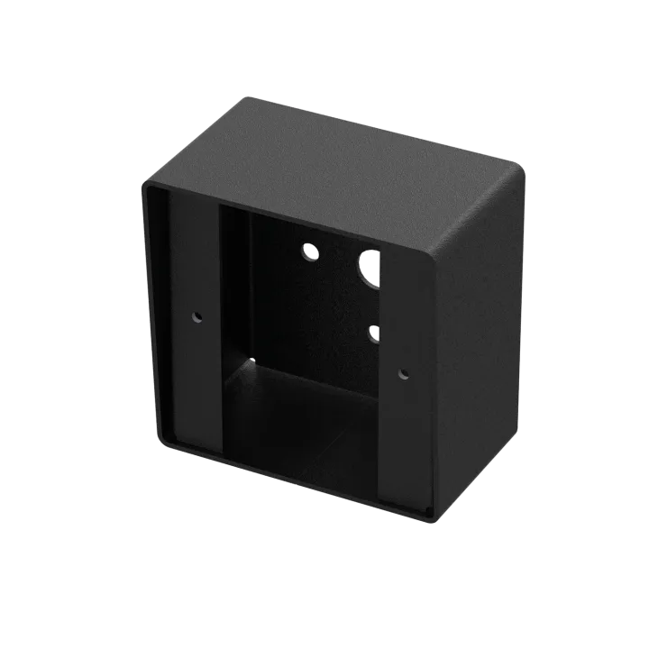 Boîtier Applique Carré Noir Pour Gamme Bouton Poussoir
