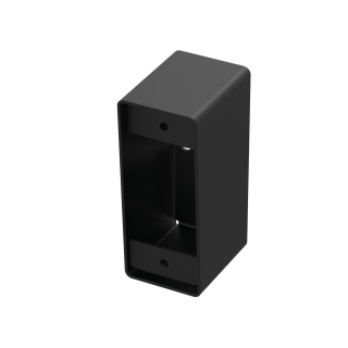 Boitier Applique Étroit Noir Pour Gamme Bouton Poussoir