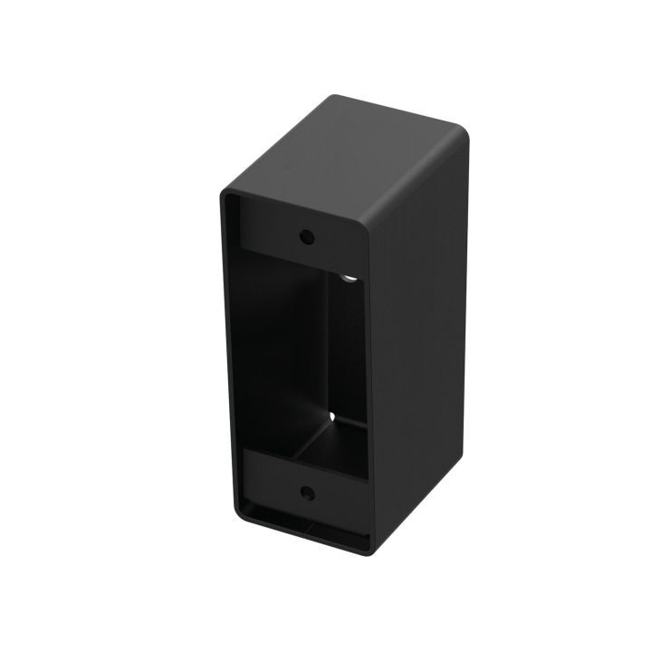 Boitier Applique Étroit Noir Pour Gamme Bouton Poussoir