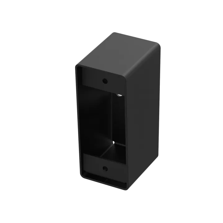 Boîtier Applique Étroit Noir Pour Gamme Bouton Poussoir