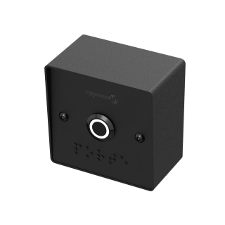 Bouton poussoir noir INOX 19 mm vert/blanc NO+NC + PBHI2-N + PBP19_B-N