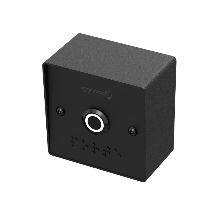 Bouton poussoir noir INOX 19 mm vert/blanc NO+NC + PBHI2-N + PBP19_B-N