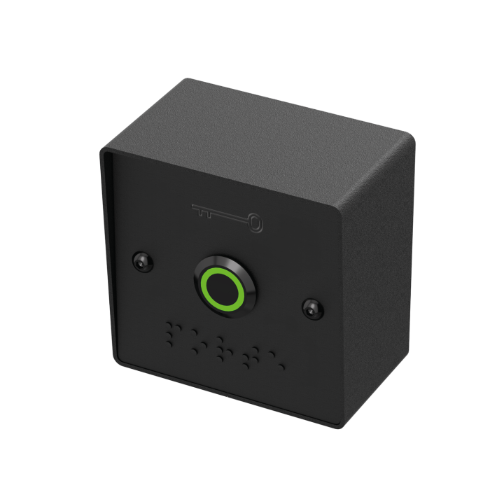 Bouton poussoir noir INOX 19 mm vert/blanc NO+NC + PBHI2-N + PBP19_B-N