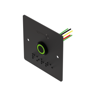 Bouton Poussoir Noir Inox 19 Mm Vert/Blanc No+Nc + Pbp19_B-N