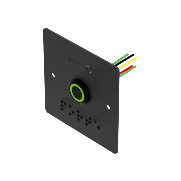 Bouton Poussoir Noir Inox 19 Mm Vert/Blanc No+Nc + Pbp19_B-N