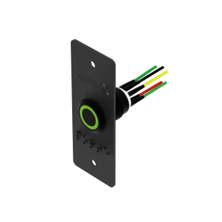 Bouton Poussoir Noir Inox 19 Mm Vert/Blanc No+Nc + Pbp19_4-N