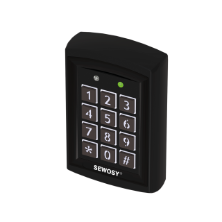 Clavier À Code Et Badge Noir Em 125Khz - Bornier