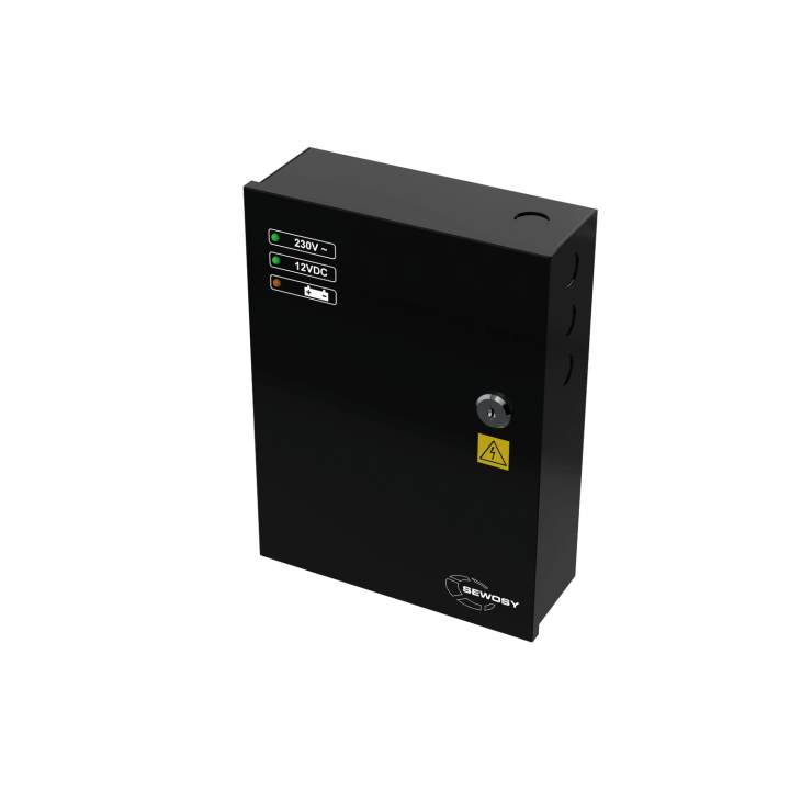 Alimentation à découpage noire 12V DC 5 A  (emplacement accu 7 Ah)