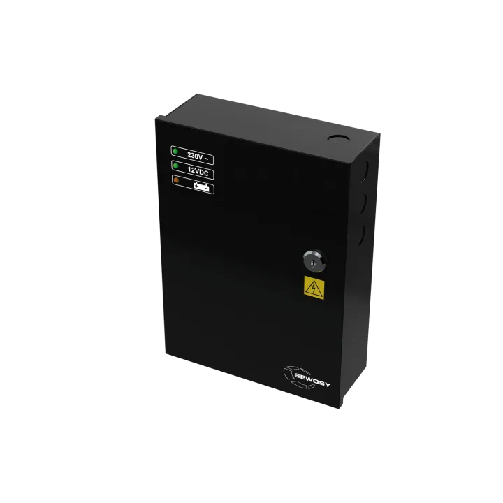 Alimentation à découpage noire 12V DC 5 A  (emplacement accu 7 Ah)