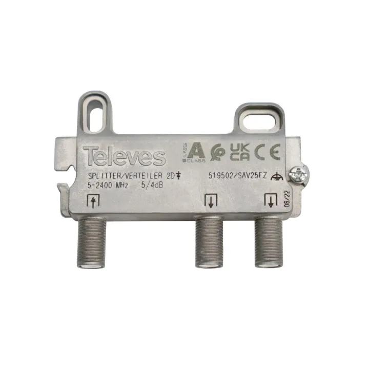 Répartiteur 5...2400Mhz "F" 2D 5/4Db