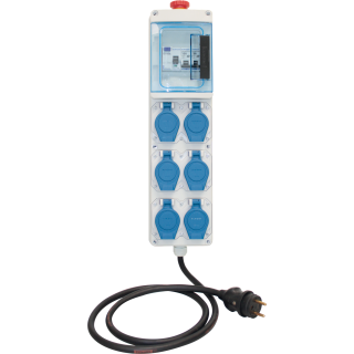 Coffret De Chantier Mono 6 Prises 1Id 40A + 2 Disj16A+6 Pc 2P+T+Au + 2M Ho7Rnf