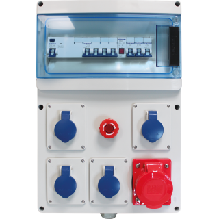 Coff.Chant. 4Pc 16A 1P+N 230V + 1Pc 32A 3P+N+T 400V Cei309