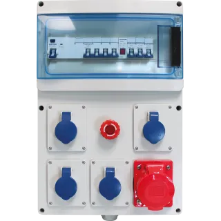 Coffret Chantier 4Pc 16A 1P+N 230V + 1Pc 32A 3P+N+T 400V Cei309