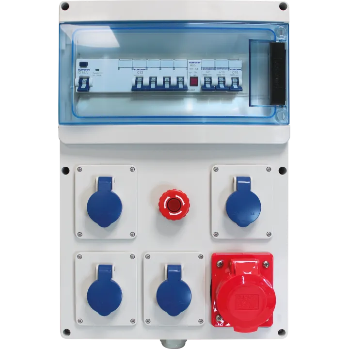 Coffret Chantier 4Pc 16A 1P+N 230V + 1Pc 32A 3P+N+T 400V Cei309