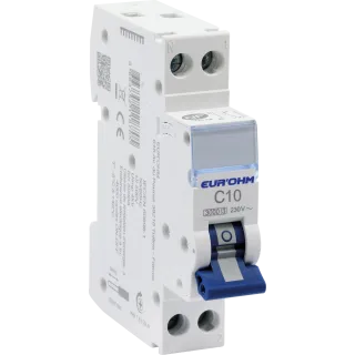 Disjoncteur 1P+N 10A Courbe C Connexion Vis/Vis 3Ka Nf