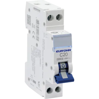 Disjoncteur 1P+N 20A Courbe C Connexion Vis/Vis 3Ka Nf