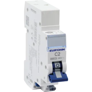 Disjoncteur 1P+N 2A Courbe C Connexion Rapide/Rapide 4,5Ka Nf
