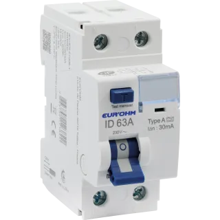 Interrupteur Différentiel 63A 1P+N 30Ma Connexion À Vis Type A