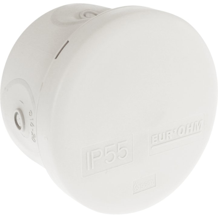 Bte Étanche Ronde Ip55 650° Diam 160X40Mm 4 Passe-Fil D