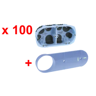 Pack 100 Btes Dble Air'Métic Ent.71 D67 Prof.40 + Gabarit « Top Chantier »
