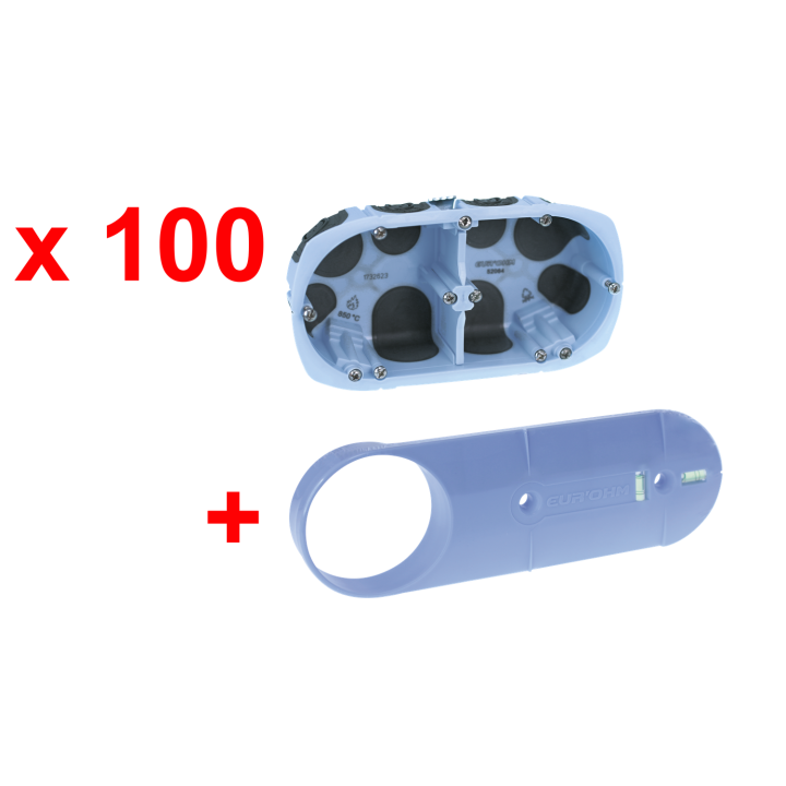 Pack 100 Btes Dble Air'Métic Ent.71 D67 Prof.40 + Gabarit « Top Chantier »