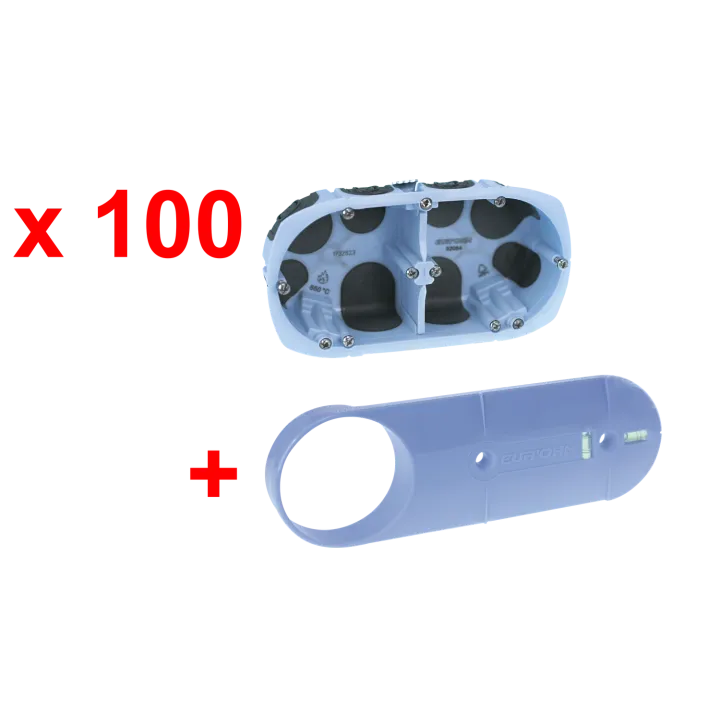 Pack 100 Btes Dble Air'Métic Ent.71 D67 Prof.40 + Gabarit « Top Chantier »