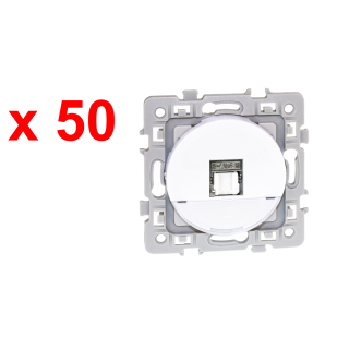 SQUARE Lot 50 RJ45 cat 6A STP (Gr3TV )BLC  "TOP CHANTIER"