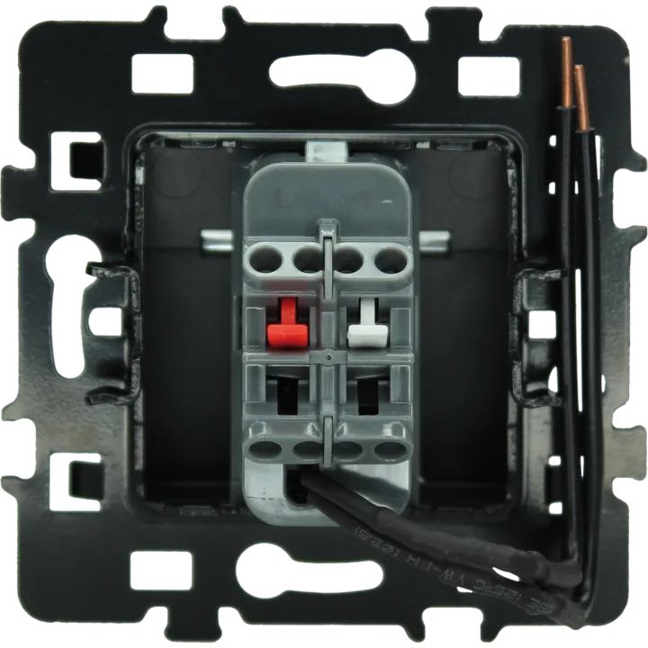 Bouton Poussoir Porte-Étiquette Lumineux ( Voyant Rouge)Anthracite