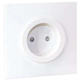 Square - Prise De Courant 2P - Complète - 16A - Blanc