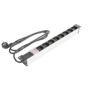 Bloc Alimentation Alu 8 Prise + Inter Equip Interrupteur Protege