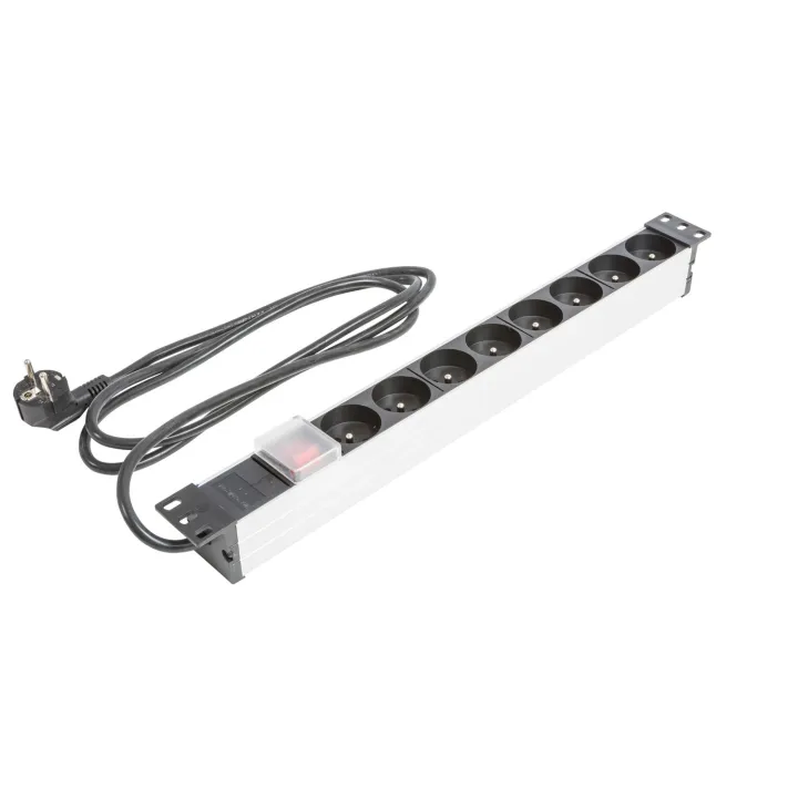 Bloc Alimentation Alu 8 Prise + Inter Equip Interrupteur Protege
