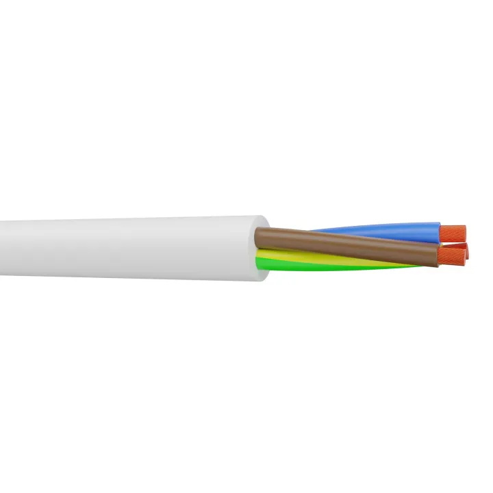 Câble H05Vv-F 4G0,75 Blanc