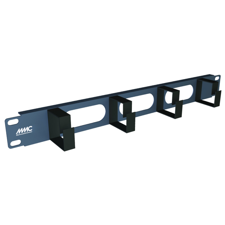 Panneau 19'' guide cordons avec 4 anneaux plastiques 1U