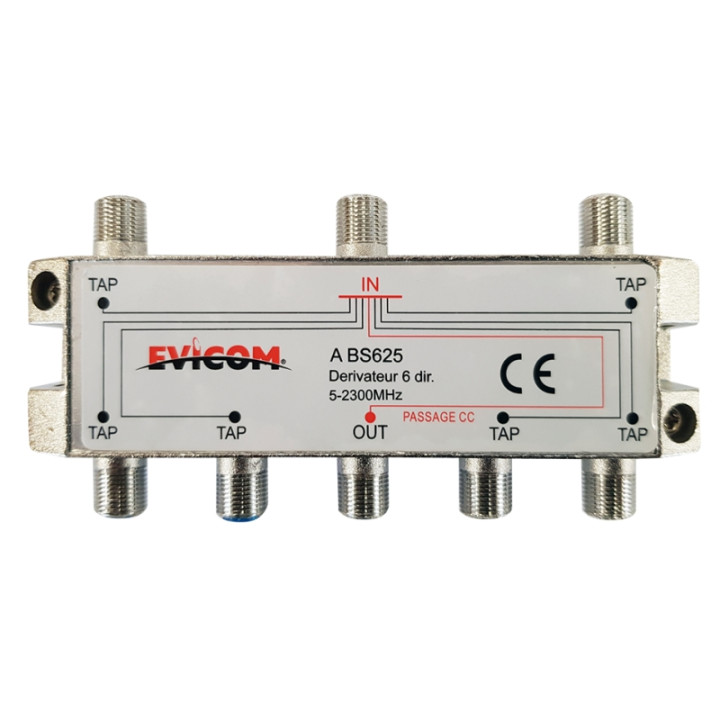 Dérivateur 5 - 2 300 MHz 6 sorties  -25 dB