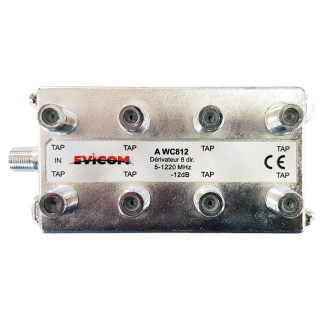 Dérivateur terminal  5 - 1 220 MHz 8 sorties  -12 dB