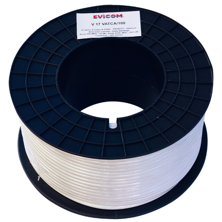 Câble Blanc -17Db En 100M Classe A -Au Metre, Se Vend Par 100