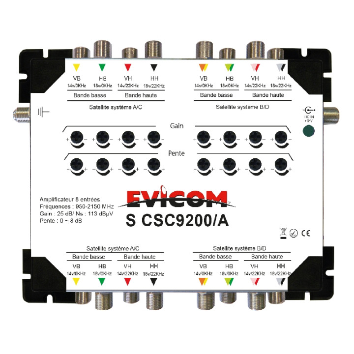 Amplificateur De Tête Cascadable 8 Polarisations