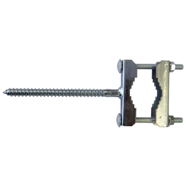 Collier tire-fond  12mm pointe en vrille, longueur 15 cm (Zinc bichromaté)