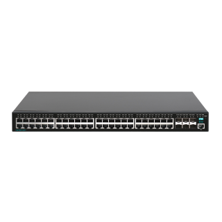 Switch 48 ports GE POE 370W, 6 ports SFP+, niveau 2+, IGMP snooping (pour IPTV)