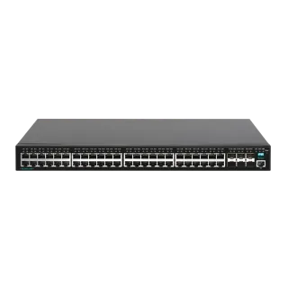 Switch 48 Ports Ge Poe 370W, 6 Ports Sfp+, Niveau 2+, Igmp Snooping (Pour Iptv)