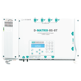 Transmodulateur 8 entrées SAT + CI vers 8 sorties COFDM/QAM