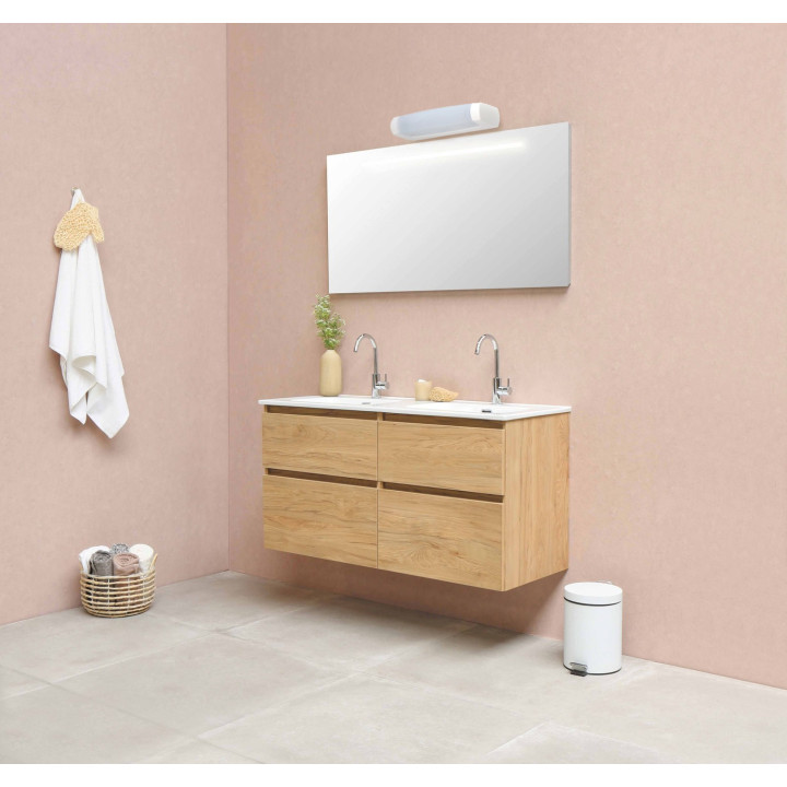 Reglette Salle De Bain Eo S19 Led 400Lm 3000K Inter Pc 2P+T Blanc