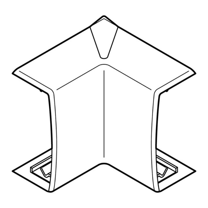 Angle Intérieur Variasouple +Ou-7° Pour Moulure Keva 50Mmx20Mm -Pvc Blanc Artic