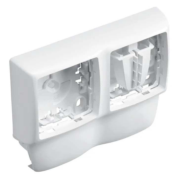 Cadre Double Appareillage Saillie Legrand 20, 22X12Mm-Pour Moulure Keva 22X12Mm